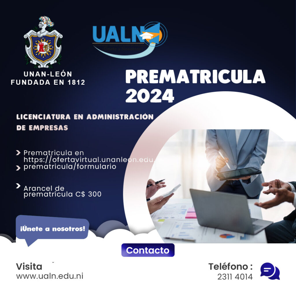 Ya está disponible la OFERTA ACADÉMICA 2024 con UNAN- León